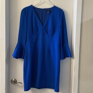 Trina Turk Cobalt Blue Textured Sheath Dress